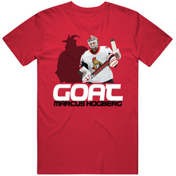 Marcus Hogberg Goat Greatest Of All Time Hockey Player Fan T Shirt