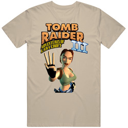 Vtg 90s Tomb Raider 3 The Adventures Of Lara Croft Ps1 Video Game T Sh