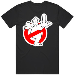 Ghostbuster Rude Gesture Middle Finger Funny Fan T Shirt