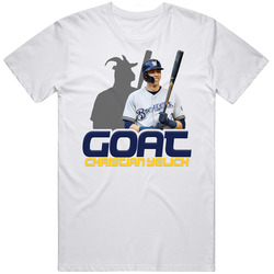 Christian Yelich Goat Greatest Of All Time Basketball Player Fan T Shi
