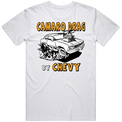 Camaro Drag By Chevy Drawing Race Car T Shirt