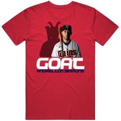 Andrelton Simmons Goat Greatest Of All Time Baseball Player Fan T Shir