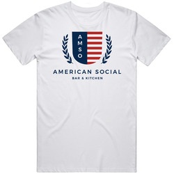 American Social Bar And Kitchen Logo Restaurant Fort Lauderdale T Shir