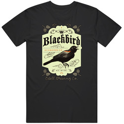 Blackbird Schwarzbier Alcohol Odell Brewing Co Brand Logo T Shirt