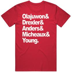 Phi Slama Jama Players Houston Basketball Olajuwon Drexler Anders Mich