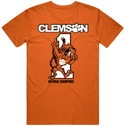Clemson 1981 Number 1 College Football Vintage Look Fan T Shirt