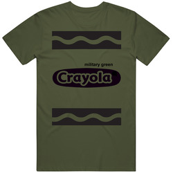 Crayola Military Green Crayon Halloween Costume Cute Funny T Shirt