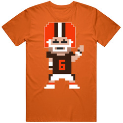 Baker Mayfield Cleveland Football Quarterback 8-bit Tecmo Fan T Shirt