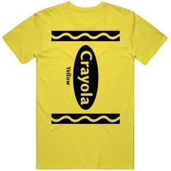 Crayola Yellow Crayon Funny Halloween Costume T Shirt