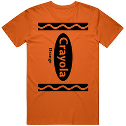 Crayola Orange Crayon Funny Halloween Costume T Shirt