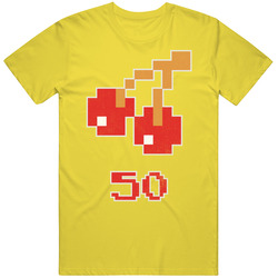 Pacman Cherry Retro Video Game Distressed T Shirt