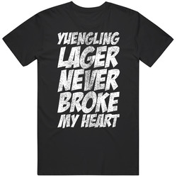 Yuengling Lager Never Broke My Heart Worn Look T Shirt