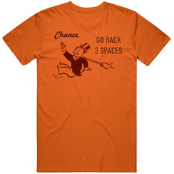 Chance Go Back 3 Spaces Monopoly Card T Shirt