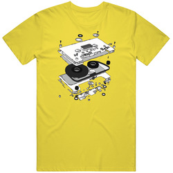 Casette Explode Retro Hipster Geek Old School 90s 80s 70s T Shirt