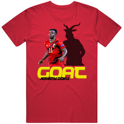 Jeremy Doku Belgium Soccer Goat T Shirt