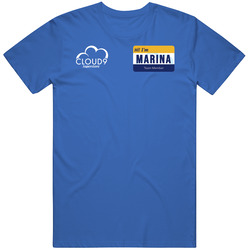 Cloud9 Hi I'm Marina Name Tag Team Member Superstore T Shirt