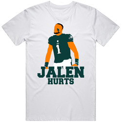 Jalen Hurts Number 1 One Football Silhouette T Shirt