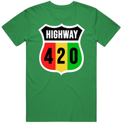 Highway 420 Sign Weed T Shirt