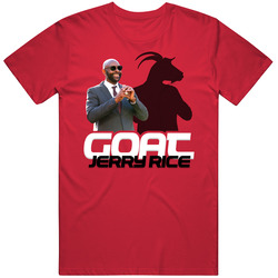 Jerry Rice Football Goat Greatest Of All Time Athlete T Shirt