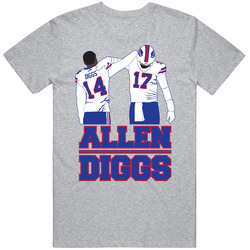 Stefon Diggs Josh Allen Back Pat Buffalo Football Fan T Shirt