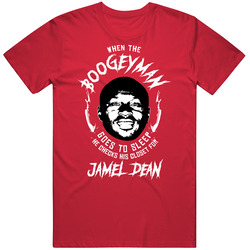 Jamel Dean When The Boogeyman Goes To Sleep Funny Football Fan T Shirt