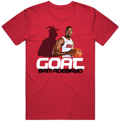 Bam Adebayo Goat Greatest Of All Time Basketball Fan T Shirt