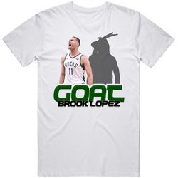 Brook Lopez Goat Greatest Of All Time Basketball Player Fan T Shirt