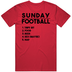 Sunday Football To Do List Funny Hilarious Sports Fan Tampa T Shirt