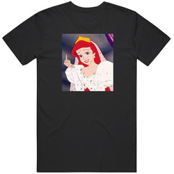 The Little Mermaid Flipping The Bird Funny Bad Girl Princess Distresse