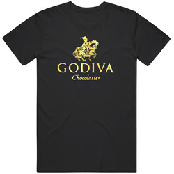 Godiva Chocolatier Gold Horse Logo T Shirt