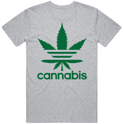 Cannabis Weed Marijuana Gangja Sneaker Parody Logo Funny T Shirt