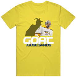 Juuse Saros Goat Greatest Of All Time Hockey Player Fan T Shirt