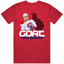 Nick Suzuki Goat Greatest Of All Time Hockey Player Fan T Shirt