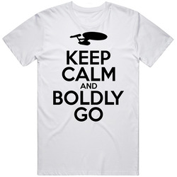 Keep Calm And Go Boldly Star Trek Trekkie Fan T Shirt