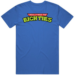 I Really Miss The Eighties Funny Turtles Parody Logo T Shirt