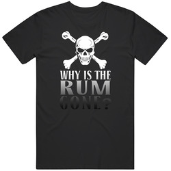Why Is The Rum Gone Skull And Crossbones Funny Drinking T Shirt