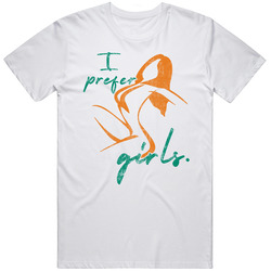 I Prefer Girls Lgbqt Women Power Female Silhouette Distressed T Shirt