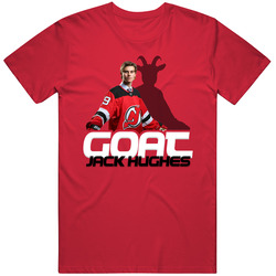 Jack Hughes Goat Greatest Of All Time Hockey Player Fan T Shirt