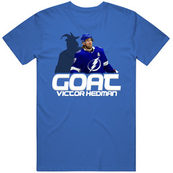Victor Hedman Goat Greatest Of All Time Hockey Player Fan T Shirt
