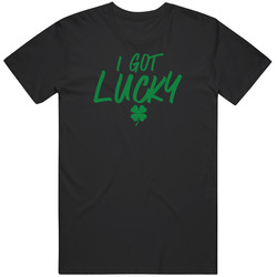 I Got Lucky Saint Patricks Four Leaf Clover T Shirt