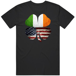 Irish Flag American Flag Shamrock St Patricks Day Proud Irish American