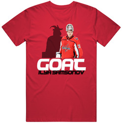 Ilya Samsonov Goat Greatest Of All Time Hockey Player Fan T Shirt