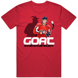 Evgeny Kuznetsov Goat Greatest Of All Time Hockey Player Fan T Shirt
