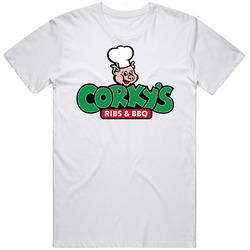Corky's Ribs And Bbq Restaurant Logo Memphis Foodie T Shirt
