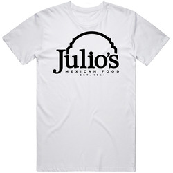 Julio's Mexican Food White Shirt El Paso Texas Restaurant Logo T 