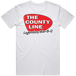 The County Line Legendary Bar Bq El Paso Texas Restaurant Logo T Shirt
