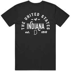 The United States Of Indiana Established 1816 Statehood Pride Represen