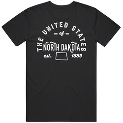 The United States Of North Dakota Established 1889 Statehood Pride Rep