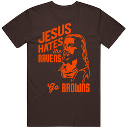 Jesus Hates Baltimore Go Cleveland Football Team Fan T Shirt