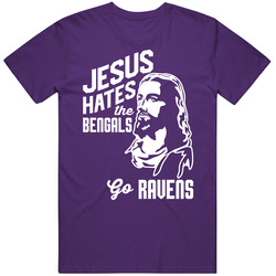 Jesus Hates Cincinnati Go Baltimore Football Team Fan T Shirt
